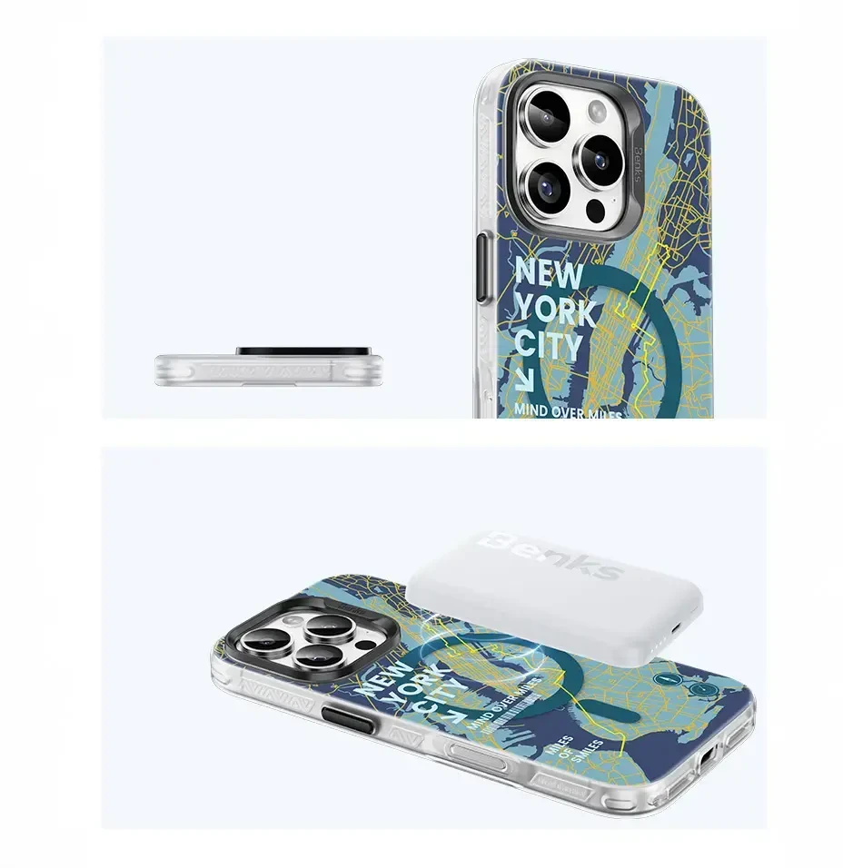 Benks Magnetic City New York dėklas skirtas Apple iPhone 16 Plus
