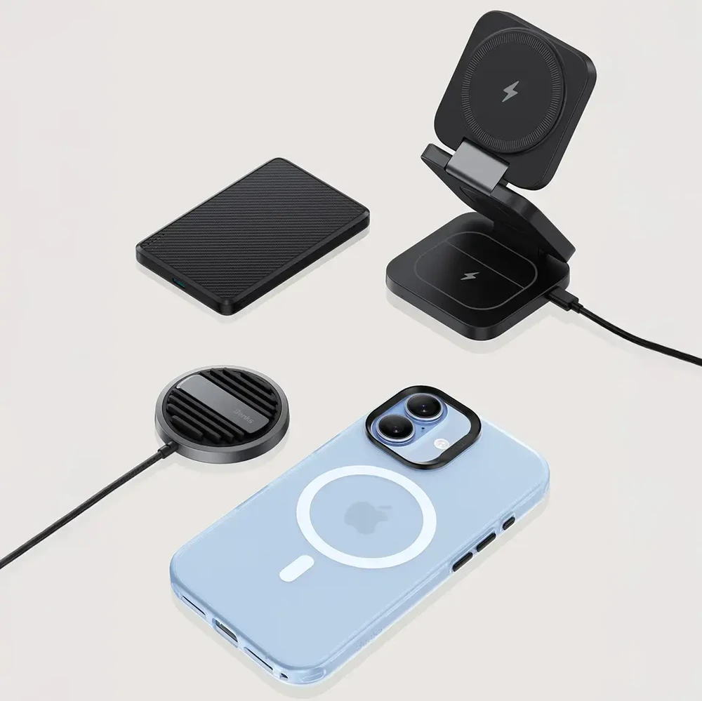 Dėklas Benks Magnetic Lucid Armor Case (C067) skirtas Apple iPhone 17 mėlynos spalvos (Camera Control Button)