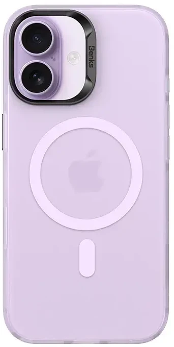 Dėklas Benks Magnetic Lucid Armor Case (C067) skirtas Apple iPhone 17 violetinės spalvos (Camera Control Button)