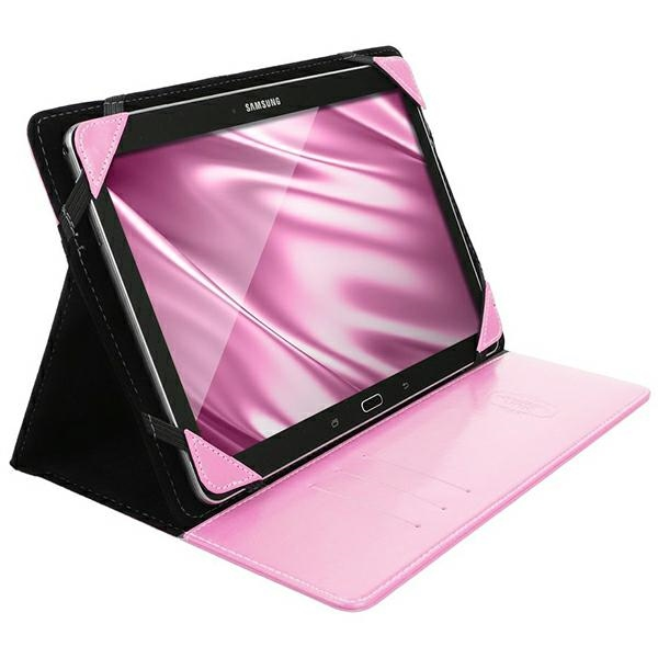 Oem BLUN universalus dėklas planšetiniams kompiuteriams 11" (UNT) rožinis