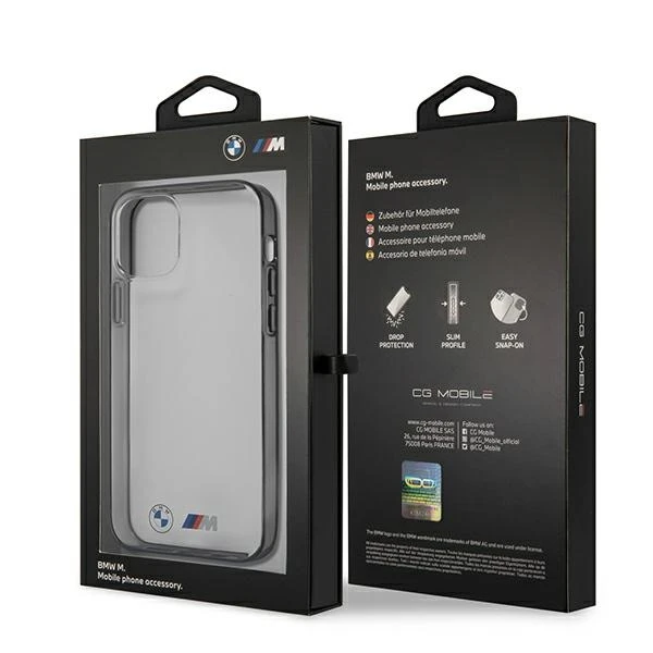 BMW BMHCP12SMBTOK iPhone 12 mini 5,4″ skaidrus kietas dėklas Sandblast
