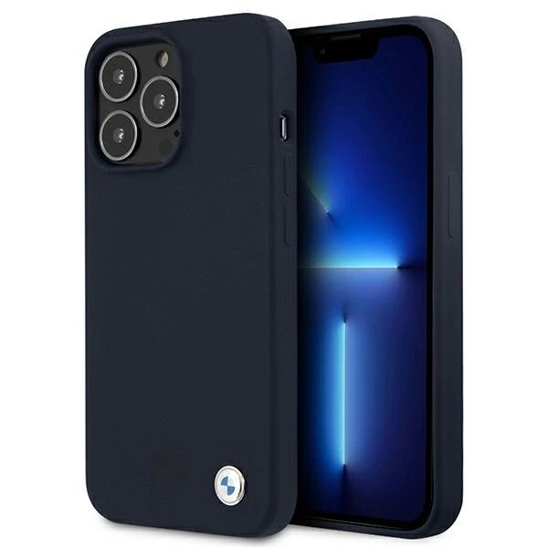 Dėklas BMW BMHCP13LSILNA iPhone 13 Pro / 13 6,1" tamsiai mėlyna/navy hardcase Silicone Signature