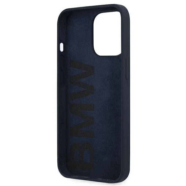 Dėklas BMW BMHCP13LSILNA iPhone 13 Pro / 13 6,1" tamsiai mėlyna/navy hardcase Silicone Signature