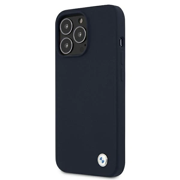Dėklas BMW BMHCP13LSILNA iPhone 13 Pro / 13 6,1" tamsiai mėlyna/navy hardcase Silicone Signature