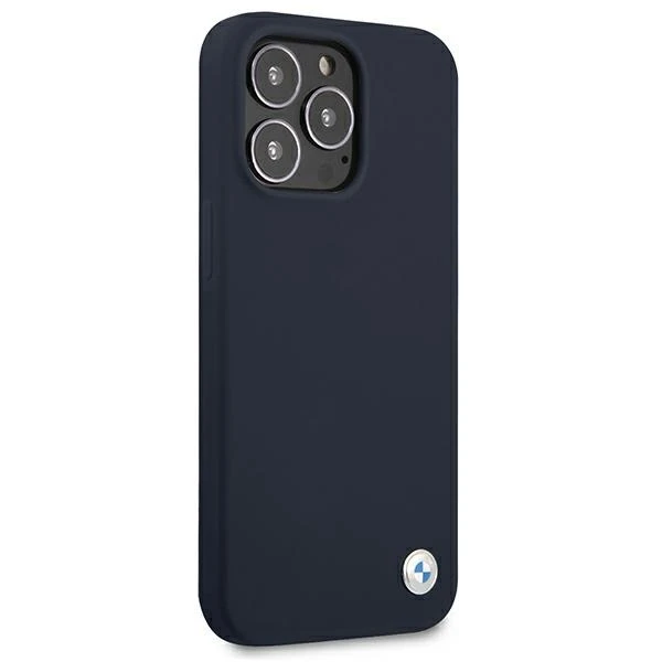 Dėklas BMW BMHCP13LSILNA iPhone 13 Pro / 13 6,1" tamsiai mėlyna/navy hardcase Silicone Signature