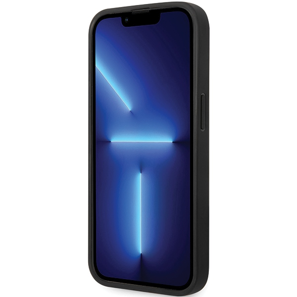 Dėklas Apple iPhone 14 Pro BMW Stamped Tricolor Stripe (BMHCP14L22NSTB) juodos spalvos