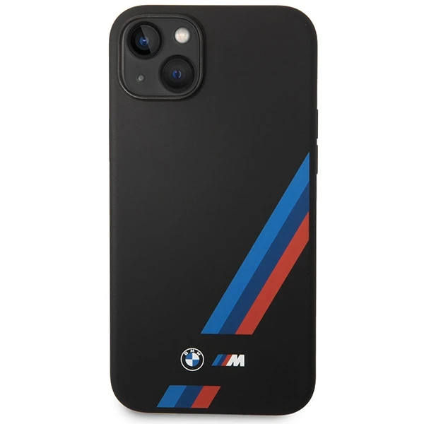BMW silikoninis dėklas iPhone 14 Plus / 15 Plus, juodas