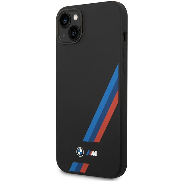 BMW silikoninis dėklas iPhone 14 Plus / 15 Plus, juodas