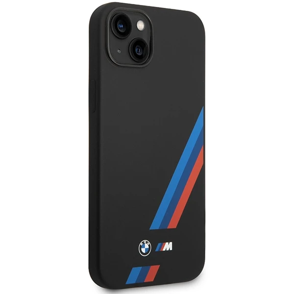 BMW silikoninis dėklas iPhone 14 Plus / 15 Plus, juodas