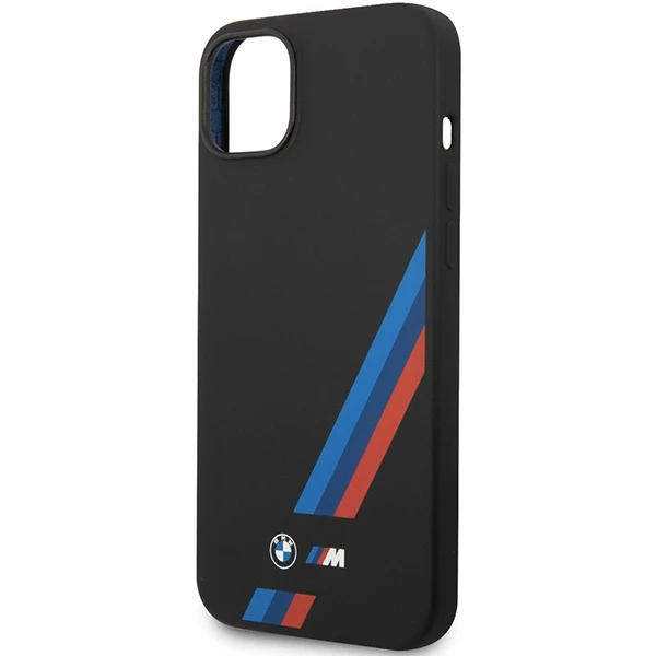 BMW silikoninis dėklas iPhone 14 Plus / 15 Plus, juodas