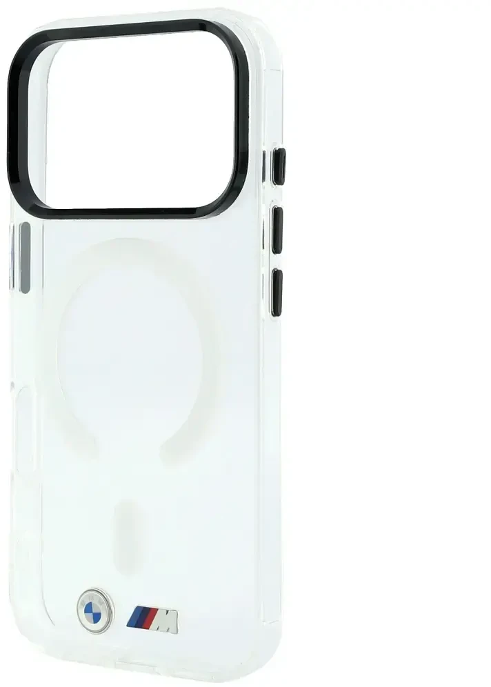 Dėklas BMW M IML Glossy Metal Logo & Trims MagSafe Case for iPhone 17 Pro / 18 Pro - Transparent