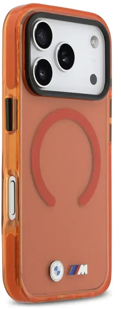 BMW M IML smūgiams atsparus metalinis logotipų „MagSafe“ dėklas, skirtas „iPhone 17 Pro Max“ – „Pro Oranžinis“