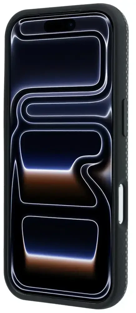 Dėklas BMW M Quadrille Kevlar Tricolor Print Lines MagSafe do iPhone 18 Pro / 17 Pro antracytowy