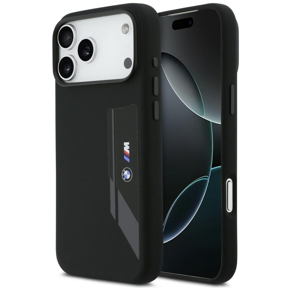 Dėklas BMW M Silicon Vertical Logo MagSafe do iPhone 17 Pro Max juoda
