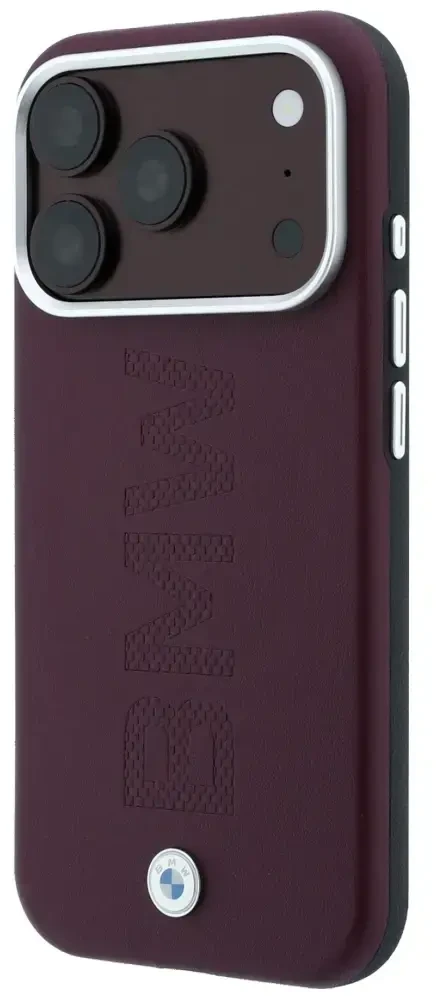 Dėklas BMW Sign Centered Deboss MagSafe Case for iPhone 17 Pro / 18 Pro - Burgundy