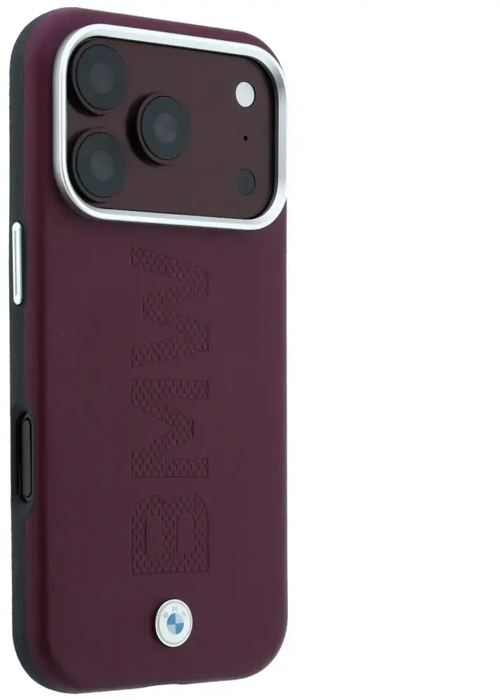 Dėklas BMW Sign Centered Deboss MagSafe Case for iPhone 17 Pro / 18 Pro - Burgundy