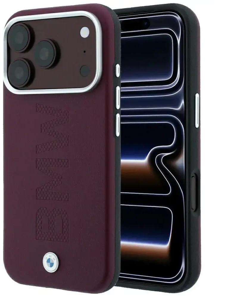 Dėklas BMW Sign Centered Deboss MagSafe Case for iPhone 17 Pro Max / 18 Pro Max - Burgundy