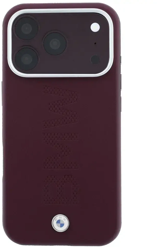Dėklas BMW Sign Centered Deboss MagSafe Case for iPhone 17 Pro / 18 Pro - Burgundy