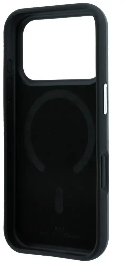 Dėklas BMW Sign Inclined Deboss Letters MagSafe Case for iPhone 17 Pro Max / 18 Pro Max - Gray