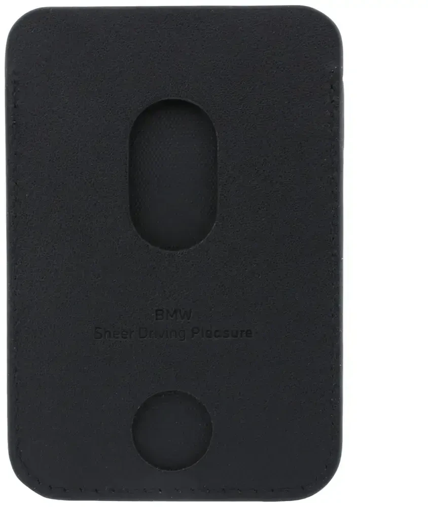 BMW „Quilted Pattern Metal Logo“ dėklas ir piniginė, skirti iPhone 18 Pro / 17 Pro, juodas