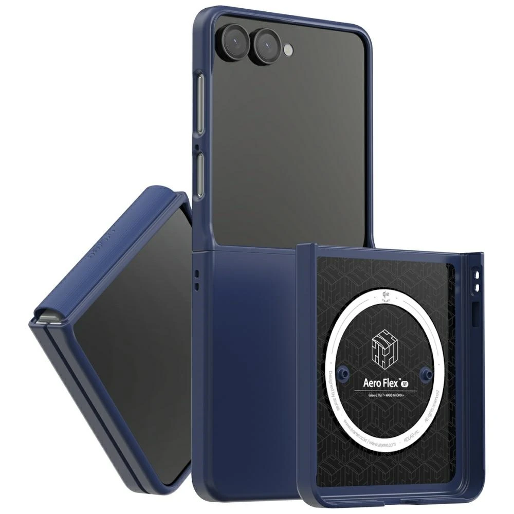 Dėklas Araree Aero Flex M MagSafe Qi2 do Samsung Galaxy Z Flip7 tamsiai mėlyna