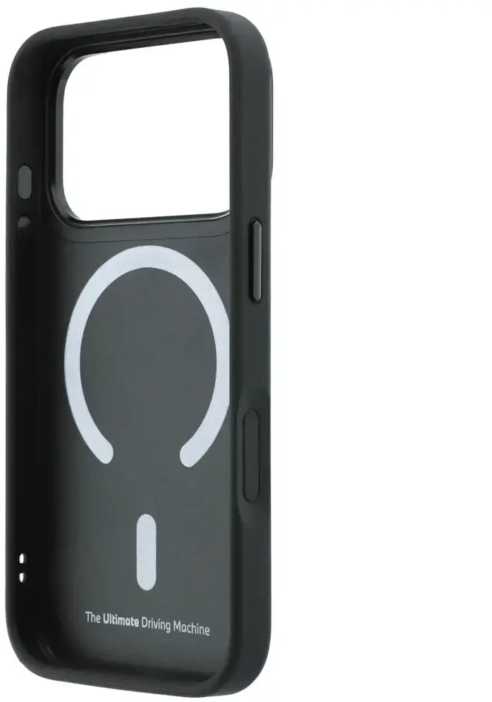 Dėklas BMW Kevlar Ring Stand 360 MagSafe do iPhone 18 Pro / 17 Pro juoda