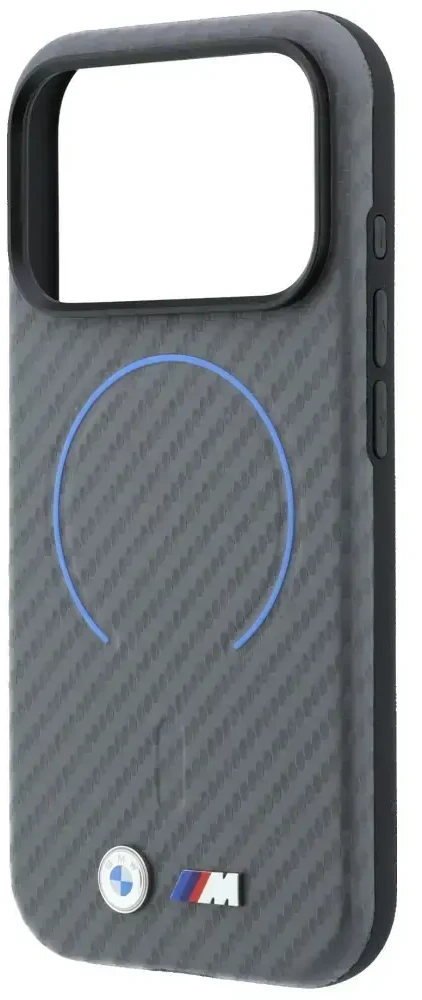 Dėklas BMW M Carbon Printed Ringl MagSafe do iPhone 18 Pro Max / 17 Pro Max antracito