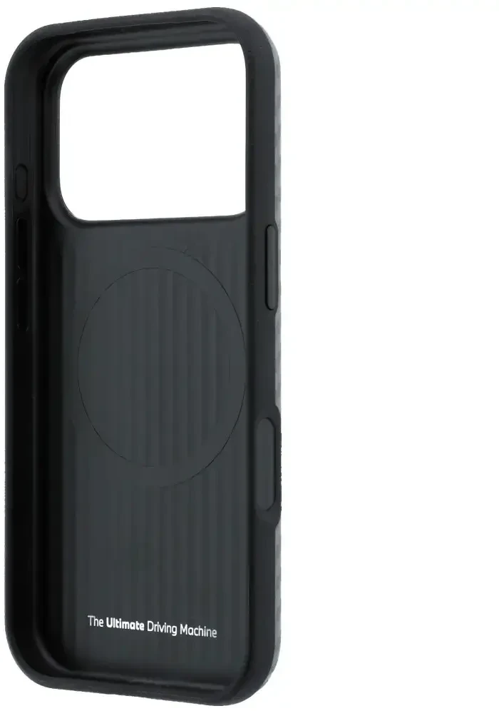 Dėklas BMW M Carbon Printed Ringl MagSafe do iPhone 18 Pro Max / 17 Pro Max antracito
