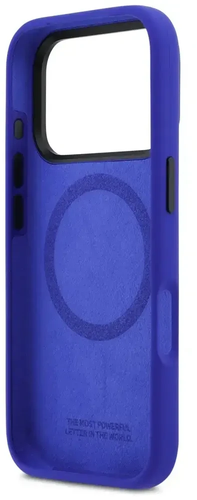 Dėklas BMW M Silicon Vertical Logo MagSafe skirtas Apple iPhone 17 Pro navy