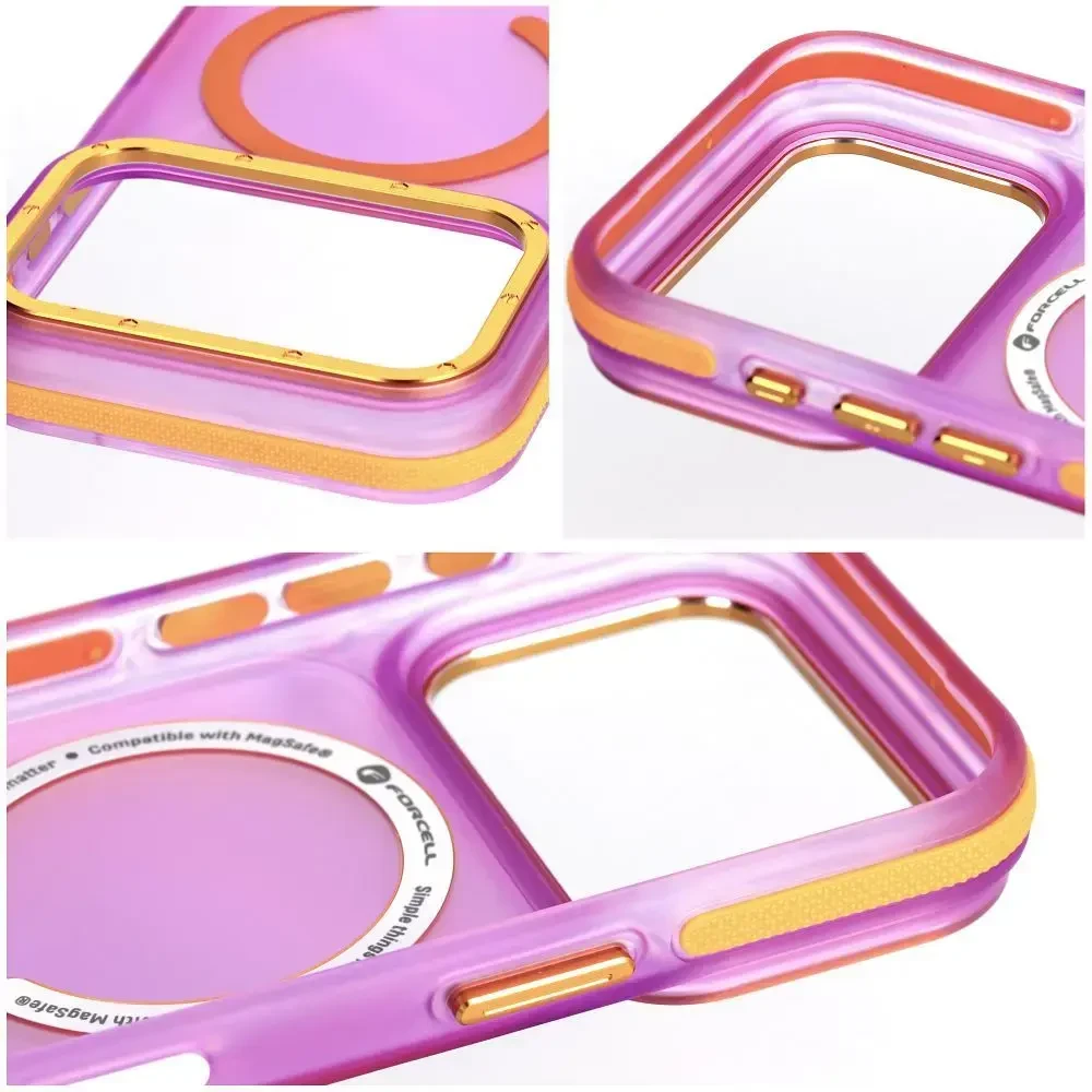 Dėklas Case for iPhone 12 / 12 Pro Forcell F-Protect Vivid Premium compatible with MagSafe violetinė