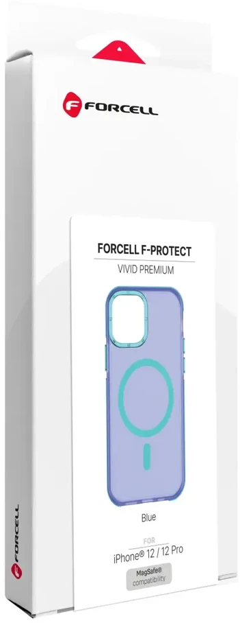 Dėklas Case for iPhone 12 / 12 Pro Forcell F-Protect Vivid Premium compatible with MagSafe mėlynas