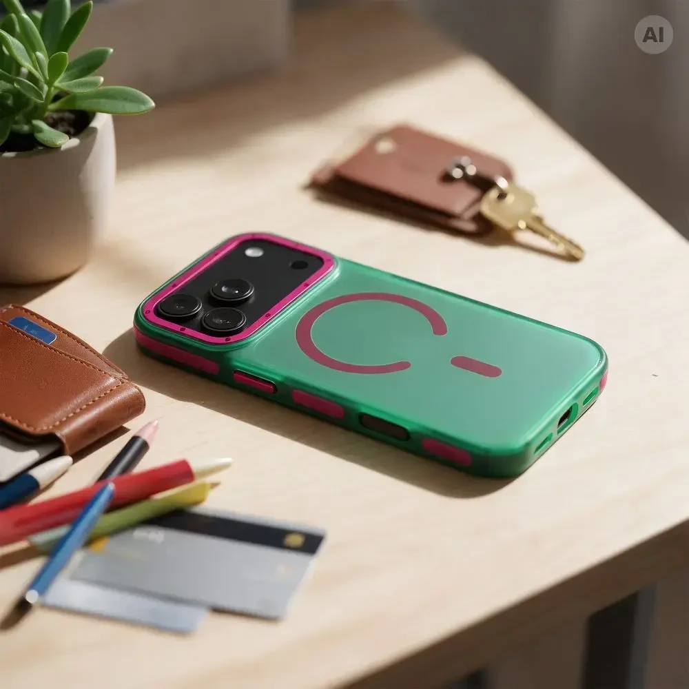 Dėklas Case for iPhone 12 / 12 Pro Forcell F-Protect Vivid Premium compatible with MagSafe žalias