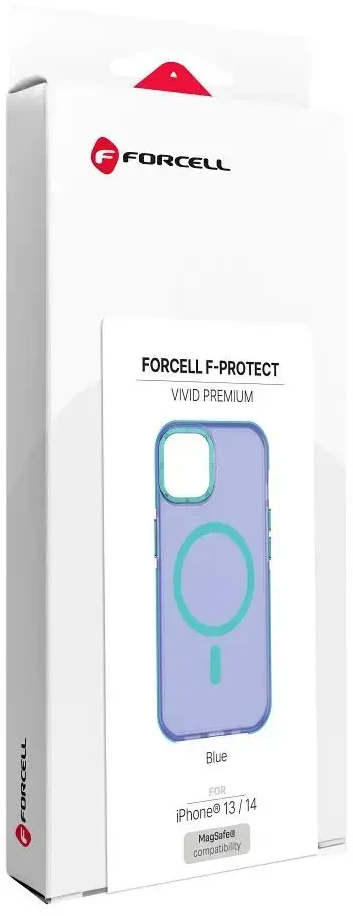 Dėklas iPhone 13 / 14 Forcell F-Protect Vivid Premium, suderinamas su MagSafe, mėlynas