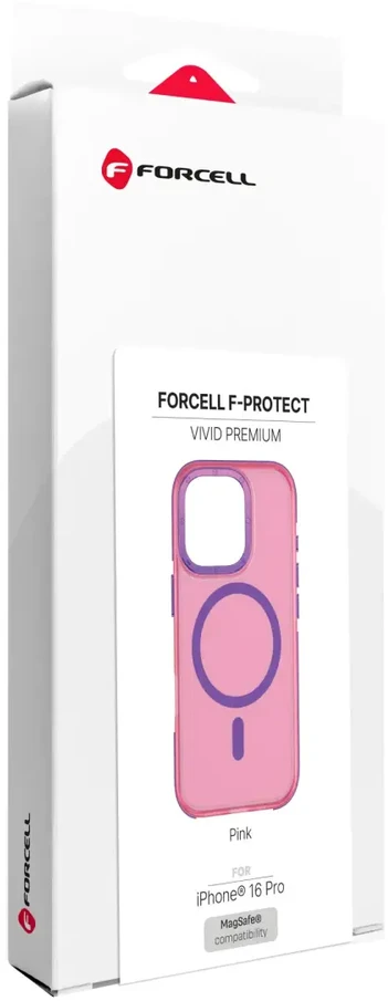 Dėklas Case for iPhone 16 Pro Forcell F-Protect Vivid Premium compatible with MagSafe pink