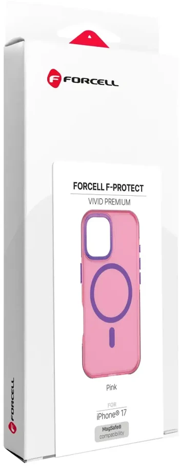 Dėklas Case for iPhone 17 Forcell F-Protect Vivid Premium compatible with MagSafe pink