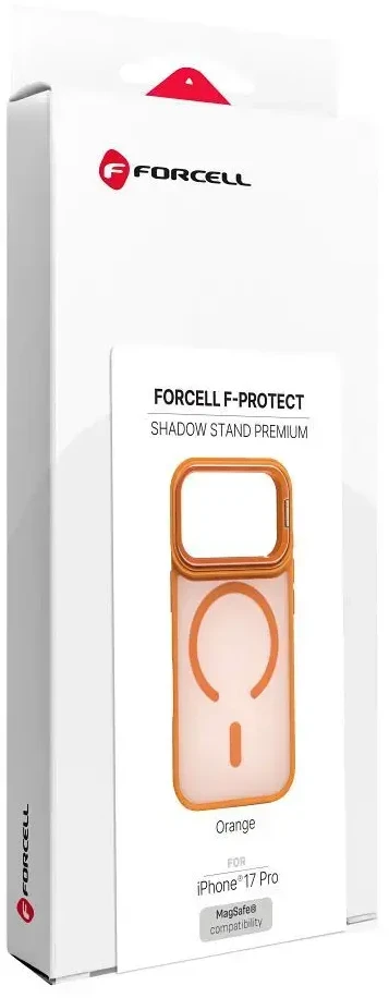 Dėklas Case for iPhone 17 Pro / 18 Pro Forcell F-Protect Smoke Hybrid Premium compatible with MagSafe oranžinis