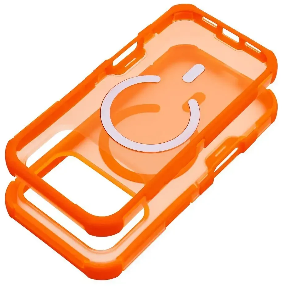 Dėklas, skirtas iPhone 18 Pro / 17 Pro, Forcell F-Protect BumperX Premium, suderinamas su MagSafe, oranžinės spalvos