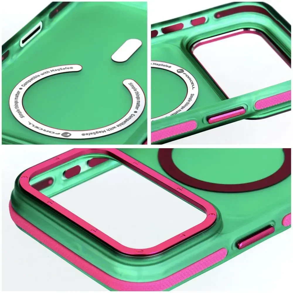 Dėklas Case for iPhone 18 Pro / 17 Pro Forcell F-Protect Vivid Premium compatible with MagSafe žalias