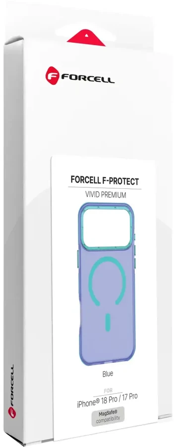 Dėklas Case for iPhone 18 Pro / 17 Pro Forcell F-Protect Vivid Premium compatible with MagSafe mėlynas