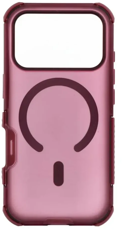 iPhone 18 Pro / 17 Pro dėklas „Forcell F-Protect BumperX Premium", suderinamas su MagSafe, tamsios vyšninės spalvos
