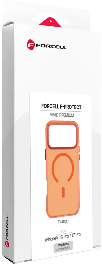Dėklas Case for iPhone 18 Pro / 17 Pro Forcell F-Protect Vivid Premium compatible with MagSafe oranžinis