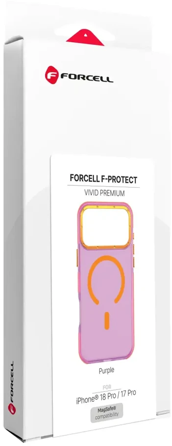 Dėklas Case for iPhone 18 Pro / 17 Pro Forcell F-Protect Vivid Premium compatible with MagSafe violetinė