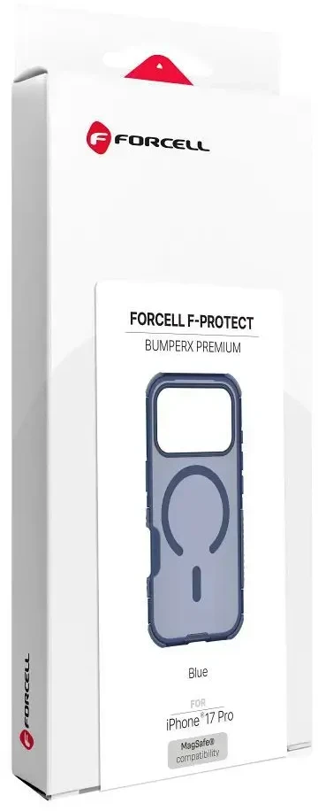 Dėklas Korpusas iPhone 18 Pro / 17 Pro „Forcell F-Protect BumperX Premium", suderinamas su MagSafe, tamsiai mėlynas