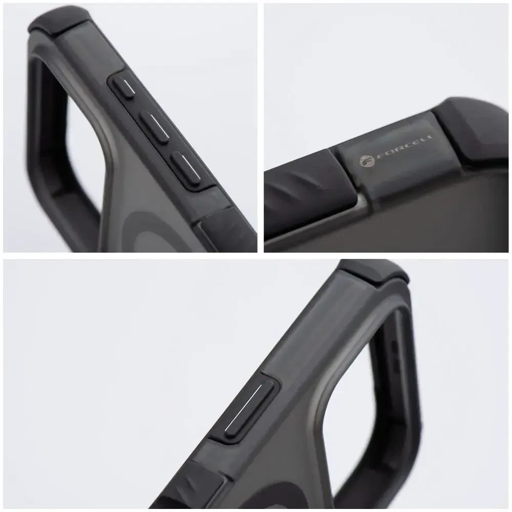 Dėklas Case for iPhone 18 Pro Max / 17 Pro Max Forcell F-Protect BumperX Premium, suderinamas su MagSafe, juodos spalvos