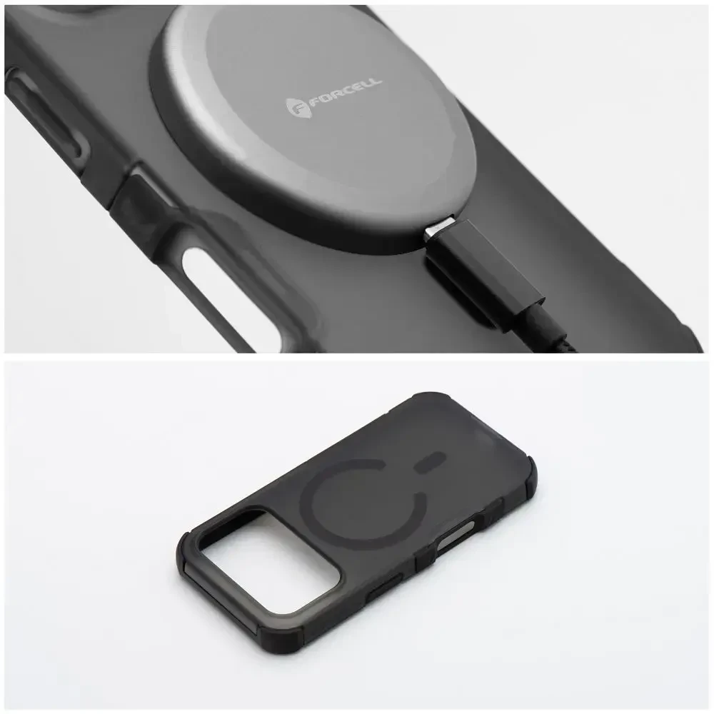 Dėklas Case for iPhone 18 Pro Max / 17 Pro Max Forcell F-Protect BumperX Premium, suderinamas su MagSafe, juodos spalvos