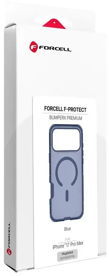 Forcell dėklas F-Protect BumperX Premium iPhone 18 Pro Max / 17 Pro Max, suderinamas su MagSafe, tamsiai mėlynas