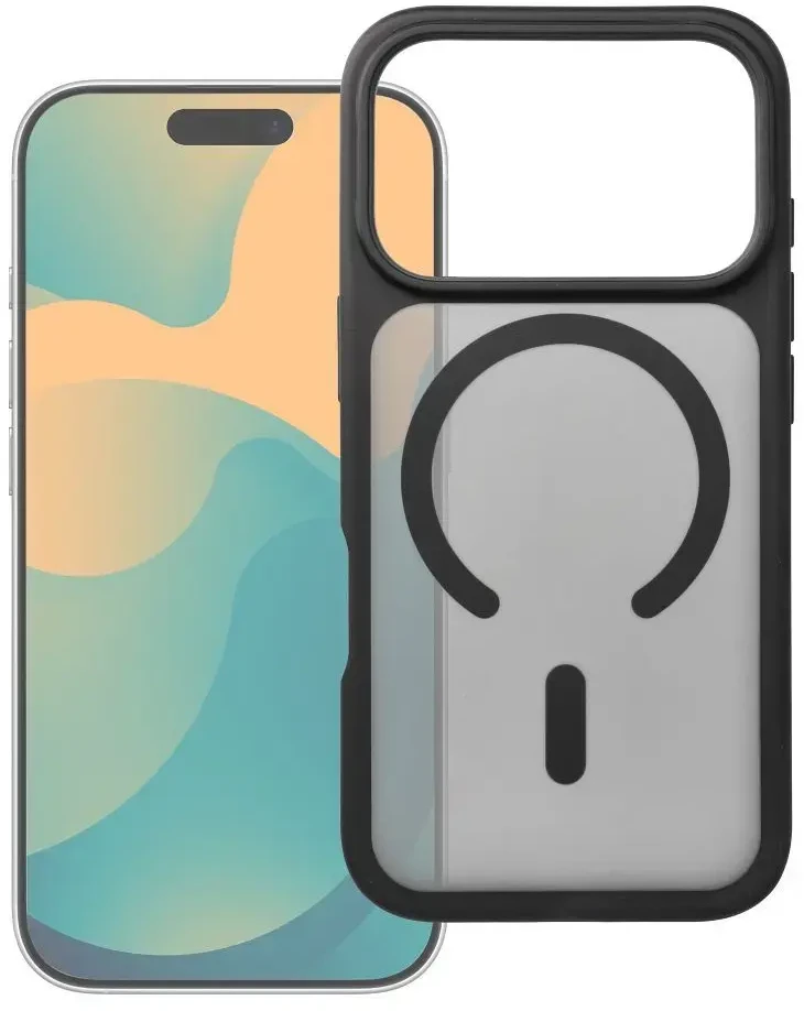 Dėklas Case for iPhone 18 Pro Max / 17 Pro Max Forcell F-Protect Smoke Hybrid Premium Lite compatible with MagSafe juodas