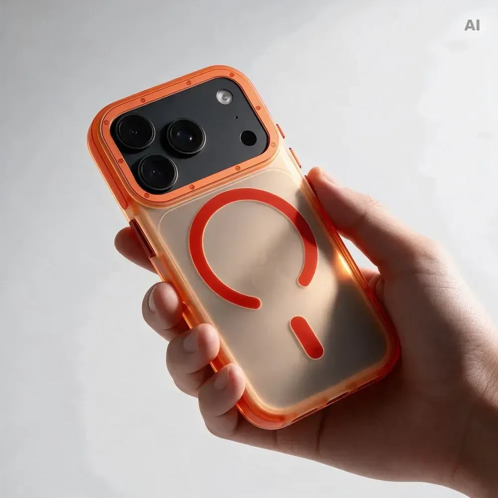 Dėklas Case for iPhone 18 Pro Max / 17 Pro Max Forcell F-Protect Vivid Premium compatible with MagSafe oranžinis