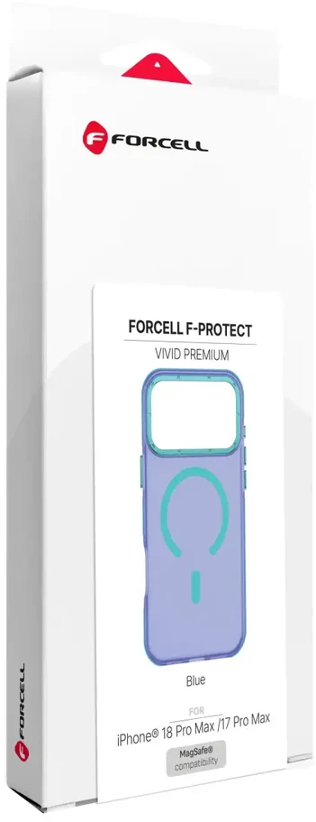 Dėklas Case for iPhone 18 Pro Max / 17 Pro Max Forcell F-Protect Vivid Premium compatible with MagSafe mėlynas