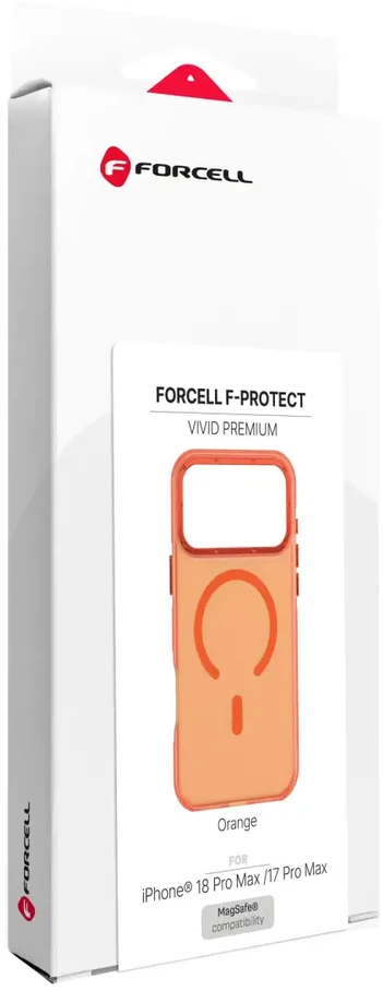 Dėklas Case for iPhone 18 Pro Max / 17 Pro Max Forcell F-Protect Vivid Premium compatible with MagSafe oranžinis